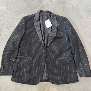 INC International Concepts Black Sparkle Blazer